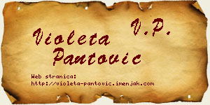 Violeta Pantović vizit kartica